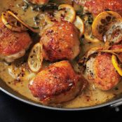 Roasted Chicken Thighs with Lemon & Oregano