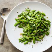 Sautéed Sugar Snap Peas with Pine Nuts, Fennel & Lemon Zest